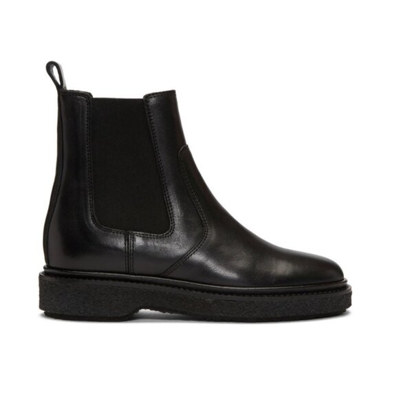 ISABEL MARANT Black Leather Celtyne Celton Chelsea Ankle Boots Size 39 9 - Picture 1 of 14